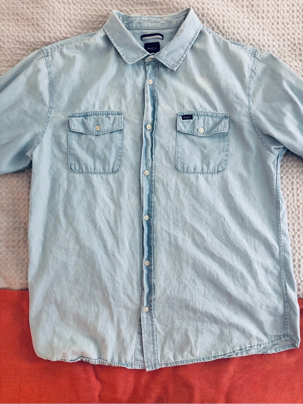 RVCA Light Wash long sleeve Denim Shirt
